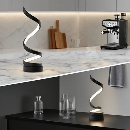 lampara de mesa en espiral